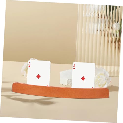 Hemobllo Wooden Card Holder Rack for Organizing Playing Cards Display Stand for Easy Access and Efficient Sorting and Family Fun