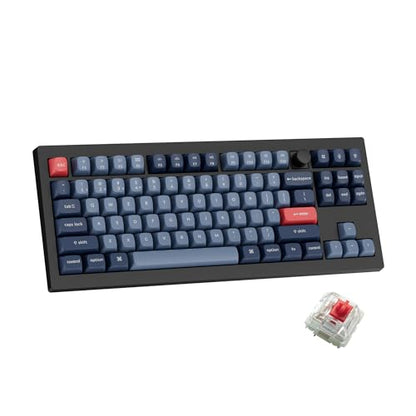 Keychron V3 Max TKL Wireless Mechanical Keyboard, QMK/VIA RGB Bluetooth/2.4 GHz/Wired, 87 Keys Hot-Swappable with Gateron Red Switch, Compatible with Mac Windows Linux - color: Red Switch