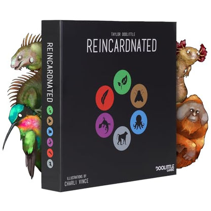 Reincardnated by Doolittle Gaming - A Turn-Based Deck Drafting Card Game - Strategy Party Game for 2-6 Players on Family Game Night