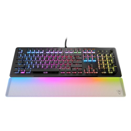 Turtle Beach Vulcan II Max Optical-Mechanical RGB Gaming Keyboard | Customizable RGB Keys & Palm Rest, Smart Keys, Titan II Linear Switches, Anodized Aluminum Top Plate, Media Controls, Black - color: Black