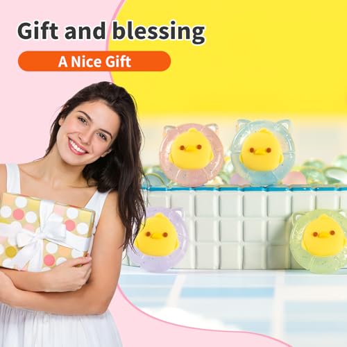 Swimming Duck Switch 2 Joycon Thumb Grips Caps, 4 PCS Cute Kawaii 3D Silicone Analog Thumbstick Button Cover for NS Switch 2 Joystick Caps - color: Swimming Duck for NS2