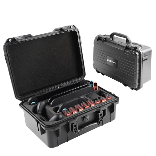 Drogear Switch 2 Carrying Case, 26 Game Card Slots, Portable Travel Hard Full Protection, All In One Storage Case for Nintendo Switch 2 Console Accessories PlayStation Vita, Waterproof & Shockproof