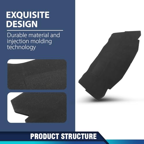 PIT66 Hood Insulation Pad Compatible with Benz W124 E Class 1990-1995 / 300CE 300E 300TE 1990-1993 / 400E 500E 1992-1993 / E320 E420 1994-1995 / E500 1994 1246820726 Black - style: 1990-1995 Benz W124 E Class