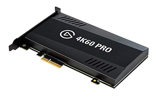 Elgato Game Capture 4K60 Pro - 4K 60fps capture card with ultra-low latency technology for recording PS4 Pro and Xbox One X gameplay, PCIe x4, Black