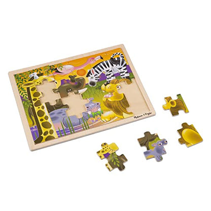Melissa & Doug African Plains Safari Wooden Jigsaw Puzzle with Storage Tray (24 pcs) - style: African Plains Safari