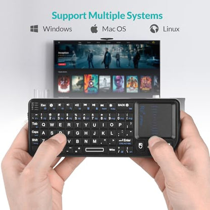 Rii Mini 2.4G Bluetooth Keyboard with Backlit and Touchpad for Smart TV,HTPC