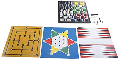 Lexibook, 8-in-1 Board Games Set, JGM800 | Chess, Checkers, Backgammon, Ludo, Snakes & Ladders, Goose Game - style: JGM800