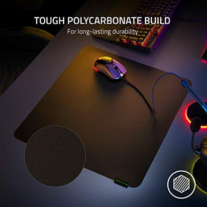 Razer Sphex V3 Hard Gaming Mouse Mat: Ultra-Thin Form Factor - Tough Polycarbonate Build - Adhesive Base - Large