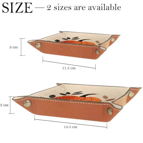Autumn Pumpkin Dice Tray Folding Square PU Leather Dice Rolling Tray | Portable Dice Trays for Dice Games Like RPG, DND and Other Table Games, Folded 4.5x4.5x1.2inch - color: Autumn Pumpkin