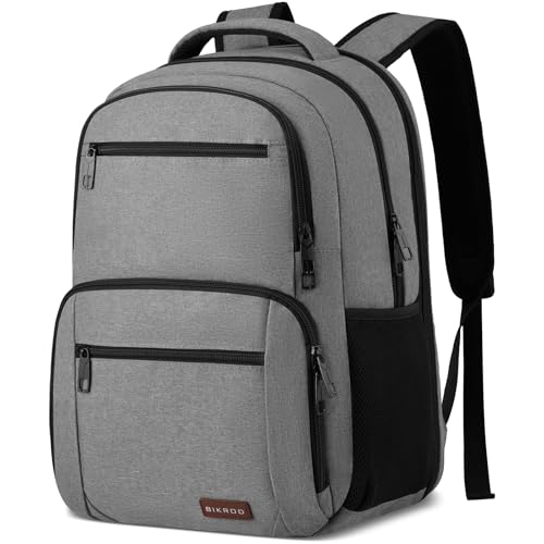 BIKROD Backpack for Men, TSA Travel Backpack, College Backpacks Water Resistant Back Pack, Business Anti Theft Durable Computer Bag Gifts Fits 15.6 Inch Laptop, Grey - color: Grey, size: 15.6 Inch
