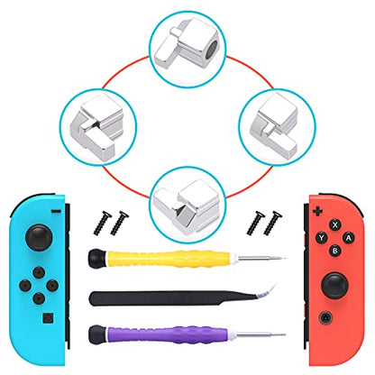 [New Version]Replacement Latches Compatible with Switch/ Switch OLED JoyCon, Lock Buckles Repair Tool Kit Compatible with Switch JoyCons with Screwdrivers and Tweezer
