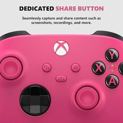 Microsoft QAU-00082 Xbox Wireless Controller Deep Pink 2 Pack (Renewed) - color: Deep Pink