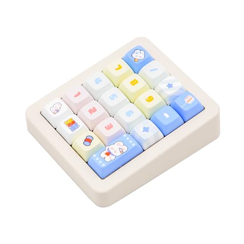 Adventurers K812 Wired Mechanical Numeric Keypad, 19-Key Hot-Swappable RGB Numpad, Macro Programmable, Detachable Type-C Cable, Game/Office Mode Switch – for PC/Laptop/Desktop (Cream White) - color: Cream White