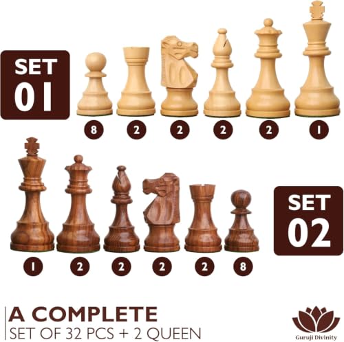 Collector Edition Wooden Chess Pieces Chess Coins Pawns Chessmen Figurine Pieces (3.75 Inch Brown - White) - color: 3.75 Inch Brown - White