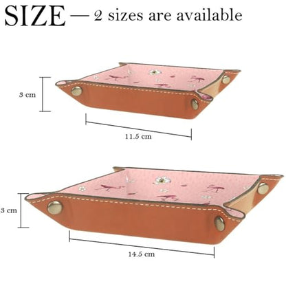 Flamingo Flowers Dice Tray PU Leather Dice Rolling Tray Folding Dice Holder for Dice Games, Like RPG, DND and Other Table Games - color: Multi 2