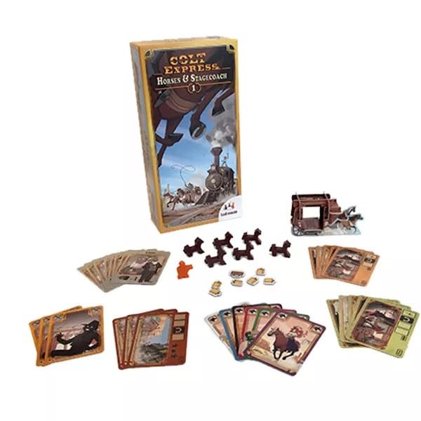 Ludonate Colt Express Horses & Stagecoach Card Game Expansion - Exciting Western Strategy with New Loot & Events - style: Horses