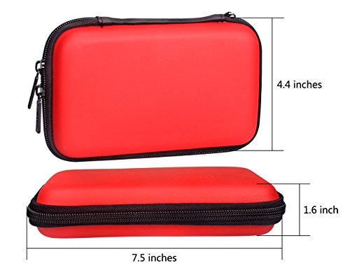 Aprince Digital Gadget Case Waterproof Memory Card Case, Designed for External Hard Drive,USB Flash Drives,Power Banks - Best for Traveling - color: Red