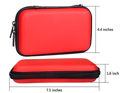 Aprince Digital Gadget Case Waterproof Memory Card Case, Designed for External Hard Drive,USB Flash Drives,Power Banks - Best for Traveling - color: Red