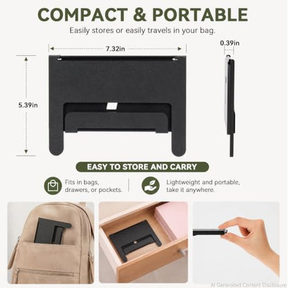 Mahjong Card Holder for Table,Mahjong Reference Card Display Holder,Foldable Desk Edge Scorecards Rack, Under-Mat Slide-in Stand Mahjong Table Accessories for American Mahjong Cards (Green)