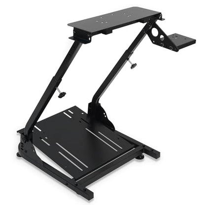 LGIB Sim Racing Wheel Stand Foldable & Adjustable Height Steering Wheel Stand for Logitech G25/G27/G29/G920/G923 & Thrustmaster T300/T300RS/T150 Simulator Cockpit without Gaming Steering Wheel Pedals