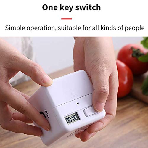 JOYIT Cube Timer 1 3 5 10 Minutes - Flip Countdown Visual Timer for Time Management, Kitchen, Workout, Study, Classroom, Office, Games - color: White 1-3-5-10