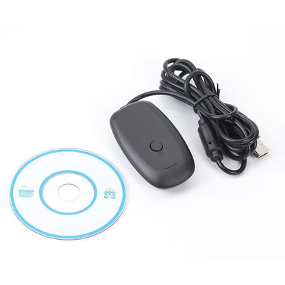 Wireless USB Gaming Receiver Adapter for Xbox 360 Controller, Compatible with Windows 11/10/8/7 PC, Plug & Play, Supports Up to 4 Controllers, Black