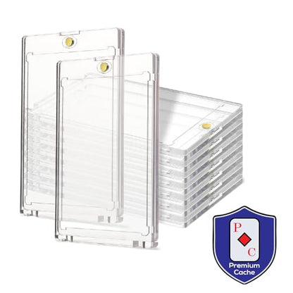 Magnetic Card Holders for Trading Cards | 35pt 10 Count | Clear Acrylic One-Touch Magnetic Card Holders Protector Case for Sports, TCG, and Collectible Cards - size: 10 Count