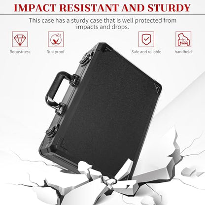 Protective Hard Case Shockproof Water-resistant with Customized DIY Foam Insert fit for Camera, Laptops, etc,13.5 X 11.6 X 6-Inch - size: Inner：12.8''X 11''X 5.6''
