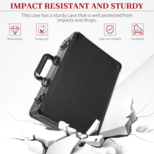 Protective Hard Case Shockproof Water-resistant with Customized DIY Foam Insert fit for Camera, Laptops, etc, 17 X 12 X 5-Inch - size: Inner：16.4''X 11.2 X 4.5''
