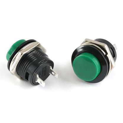 28Pcs 16MM Push Button Momentary Push Buttons 7Colors Red Green Yellow White Black Blue Blackish Green 4Pcs for Each Non Lock Self Reset Arcade Switch Button Self-Resetting Mini Round Switch