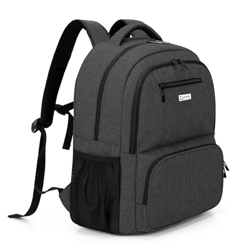 CURMIO CPAP Backpack Compatible with ResMed AirSense 9 10 11, Black | CPAP Supplies Storage Bag with Chest Belt for Power Supply, Mask, Headgear strap, Tubes, Empty Bag - color: Black