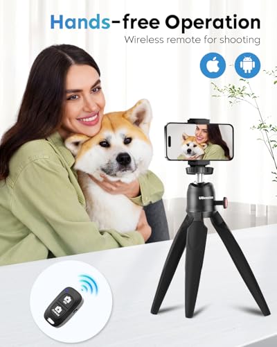 UBeesize Flexible Tripod for iPhone and Samsung with Remote and Phone Holder, Ideal for Video Recording, Vlogging, and Selfies, Compatible with Canon and Sony Cameras - style: Tripod RS-21