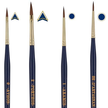 FOXBITE Kolinsky Sable Set Brushes for Miniature Painting Modeling Pieces Fine Detail Paint Brush Miniature Painting Kit Mini Paints Acrylic for Warhammer for Advanced Painters