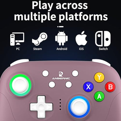 RG P01 Wireless Gaming Controller Compatible with Switch Game Controllers RG P01 2.5G Controller Gamepad for Bluetooth/PC/Steam/iOS/Android/Switch Hall Effect RGB Lights [android,ios,nintendo_switch,windows]