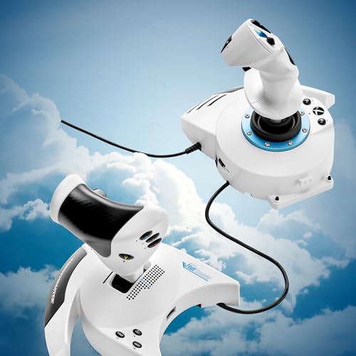 Thrustmaster T-Flight Hotas One MSFS 2024 Collector Edition - XBOX & PC | Detachable design, Officially licensed, 5 axes, 14 buttons, rapid trigger, hat switch, detachable throttle, dual rudder - style: MSFS White Edition Xbox Series X/S | PC