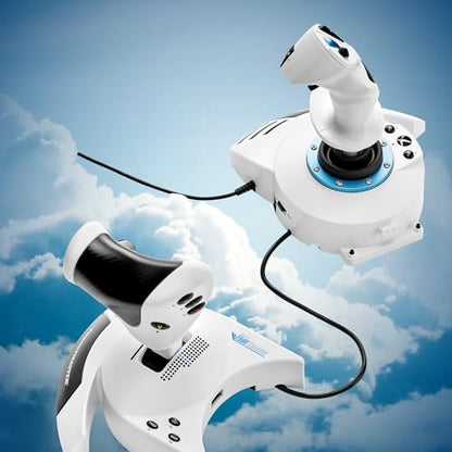 Thrustmaster T-Flight Hotas One MSFS 2024 Collector Edition - XBOX & PC | Detachable design, Officially licensed, 5 axes, 14 buttons, rapid trigger, hat switch, detachable throttle, dual rudder - style: MSFS White Edition Xbox Series X/S | PC