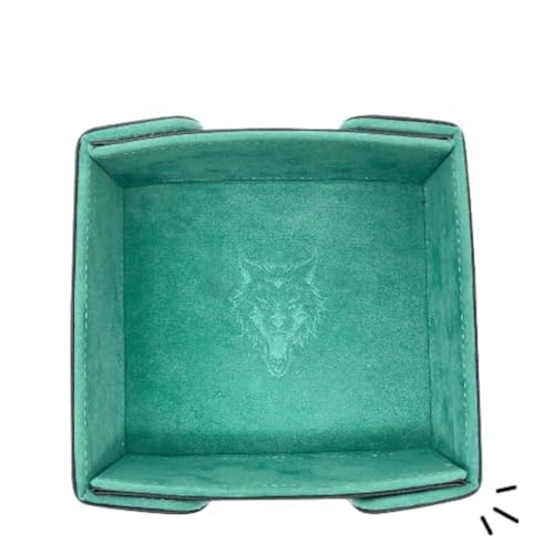 Norse Foundry Magnetic Folding Dice Tray - A Portable Option for Quieter Dice Rolling, or Dice Games, Perfect for Dice Enthusiasts, Playing Cards, RPG Players, and Dice Collectors (Green) - color: Green, style: Square