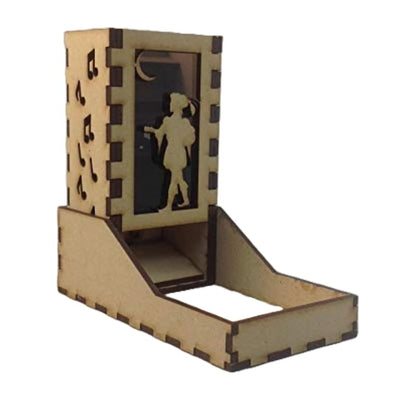 Bard Mini Dice Tower v1 Smoke Acrylic Window Laser Cut MDF Unique Gift