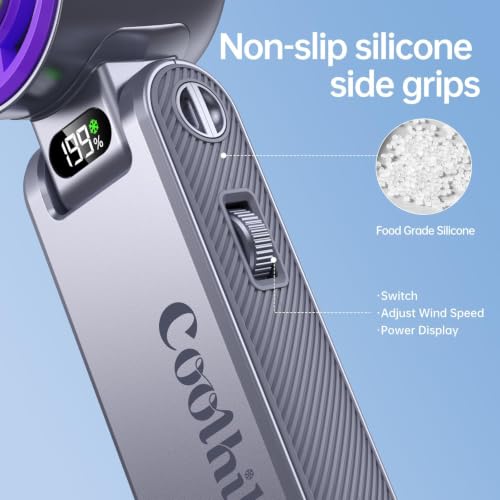 Pro Handheld Portable fan with Turbo Cooling, Speed(1-199) 5500mAh | 20000 RPM Hand Held Fan Rechargeable Powerful Mini Personal fan for Travel, Outdoor, Beach & Makeup