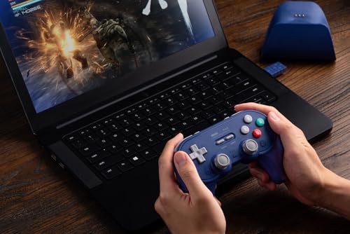 Nargos 8BitDo Pro 3 Bluetooth Gamepad, Compatible with Switch 1/2, PC, Apple, SteamOS, Android, TMR Joysticks, Hall Effect Triggers, Magnetic Buttons (Purple) - color: Purple
