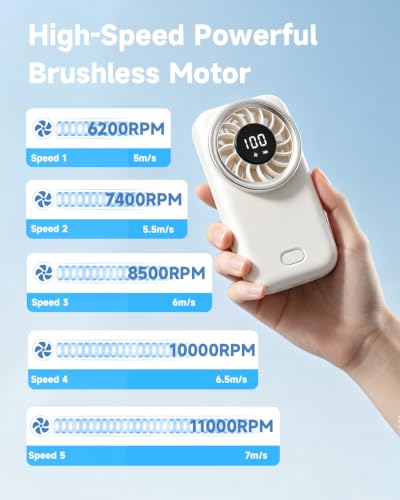 (2 Pack) Portable Handheld Mini Fan with Stand Personal Pocket fan | 5 Gear & 1-100 Stepless Speed Desk Fan Rechargeable, Compact Cooling Essential for Travel, Makeup, Summer Gift White & Black - color: 2pcs Mini Fan