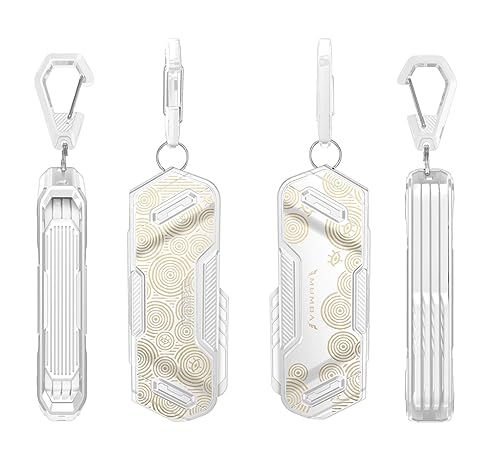 Mumba 12 Switch Game Card Case for Nintendo Switch Game Cards, Portable and Exquisite Protective Hard Shell with 4 Layer Rotatable Holder for Nintendo Switch 2/Switch/Switch OLED/Lite(White/Gold) - color: 화이트/골드