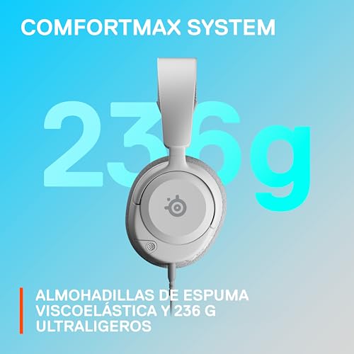 SteelSeries Arctis Nova 1P Multi-System Gaming Headset — Hi-Fi Drivers — 360° Spatial Audio — Comfort Design — Durable — Lightweight — Noise-Cancelling Mic — PS5/PS4, PC, Xbox, Switch - White - color: White