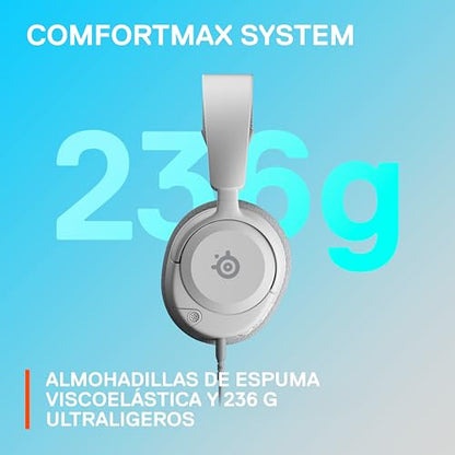 SteelSeries Arctis Nova 1P Multi-System Gaming Headset — Hi-Fi Drivers — 360° Spatial Audio — Comfort Design — Durable — Lightweight — Noise-Cancelling Mic — PS5/PS4, PC, Xbox, Switch - White - color: White