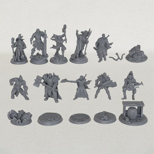 AUSPDICE Human Occupations Miniatures Set, Unpainted DND Miniatures-AS827 | RPG Tabletop Gaming Figures, Human Miniatures for Dungeons and Dragons, TTRPG Role Playing, Game Masters and RPG Accessories