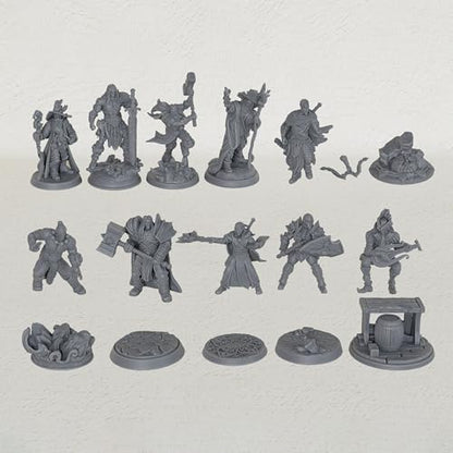 AUSPDICE Human Occupations Miniatures Set, Unpainted DND Miniatures-AS827 | RPG Tabletop Gaming Figures, Human Miniatures for Dungeons and Dragons, TTRPG Role Playing, Game Masters and RPG Accessories