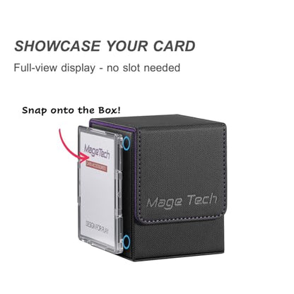 Mage Tech Adventurer [Champion] 60-Card Solution - Avatar Holder + Pocket Dice Box with Life Tracker - Rugged, Expandable - MTG Standard/LOR/PTCG - Black/Purple - color: 2. Eclipse (Black/Purple), style: 3. Champion[60-card solution]