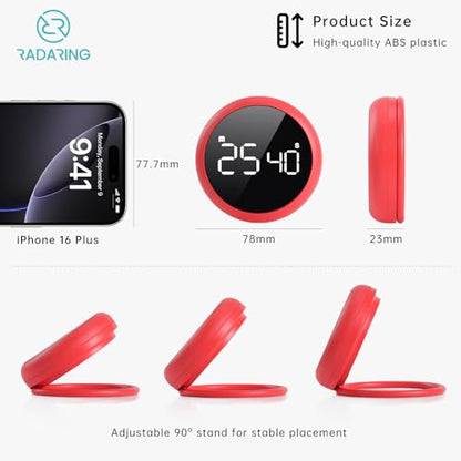 Rose Quick Que Kitchen Timers, Visual timers Large LED Display Magnetic Countdown Countup Timer for Classroom Cooking Fitness Baking Studying Teaching, Easy for Kids and Seniors (Rose) - color: Rose