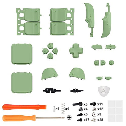 eXtremeRate Matcha Green Replacement Full Set Buttons for Steam Deck, DIY Custom ABXY D-pad Trackpad Bumpers Triggers Buttons and Screwdriver Tool for Steam Deck LCD Handheld Console - Console Without - color: Matcha Green