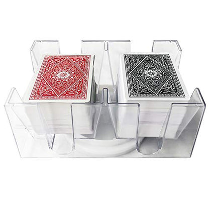 Yuanhe 6 Deck Revolving Rotating Canasta Playing Card Tray - size: 1-6 deck cards